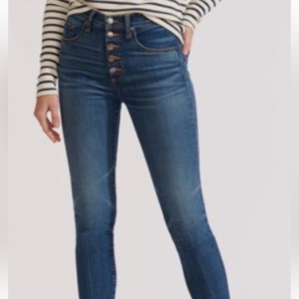 Veronica Beard High-Waisted Debbie Blue Jeans
